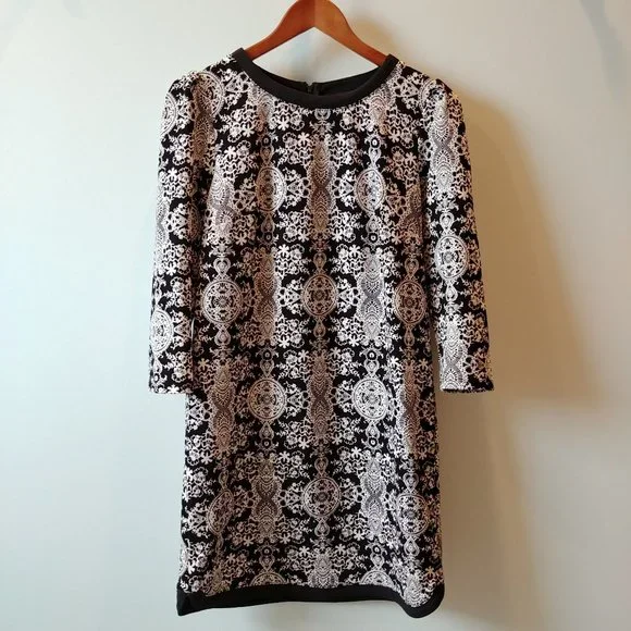 black emerson dress abercrombie A Line Long Sleeves Black Homecoming Dress with Flowers, Cute Tulle Sh –  cherishgirls main image 1